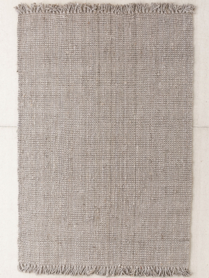 Chunky Fringe Woven Jute Rug