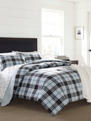 Atlantic Blue Lewis Plaid Comforter Set - Eddie Bauer®