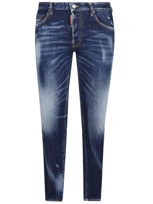 Dsquared2 Faded Straight-leg Jeans