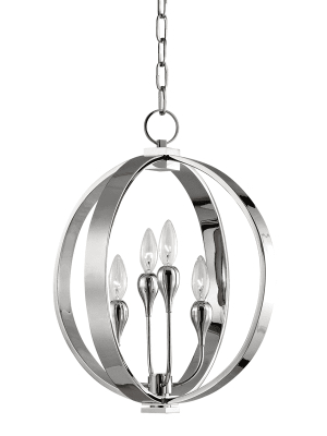 Dresden 4 Light Chandelier Polished Nickel