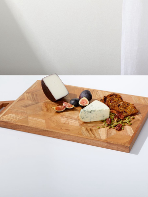 Hex Inlay Wood Serving Board
