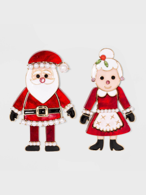 Sugarfix By Baublebar Mr. And Mrs. Claus Drop Earrings - Red