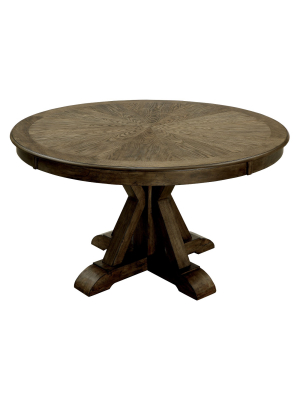 Iohomes Jellison Transitional Round Dining Table Light Oak - Homes: Inside + Out