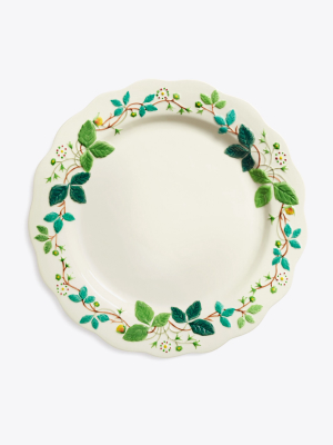 Embossed Flower Dinner Plate, Set Of 2