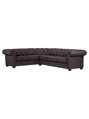 Beekman Place Two + Three Chesterfield Sectional - Inspire Q