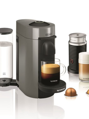 Nespresso Vertuoplus Coffee Maker & Espresso Maker By De'longhi With Aeroccino Milk Frother