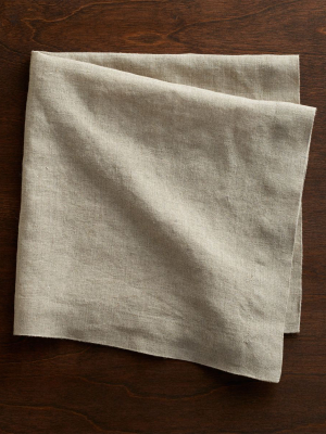 Helena Dark Natural Linen Dinner Napkin