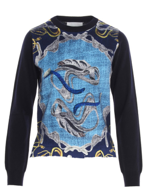 Maison Margiela Graphic Intarsia Crewneck Jumper