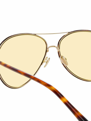 Linda Farrow Diabolo C8 Aviator Sunglasses