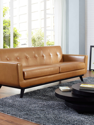 Engage Bonded Leather Sofa - Modway