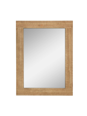 Rectangle Worn Wood Decorative Wall Mirror - Stonebriar Collection
