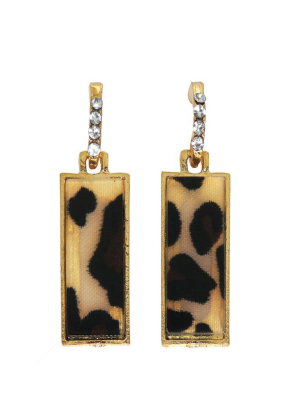 Tortoise Shell Resin Beige Dangle Drop Earrings