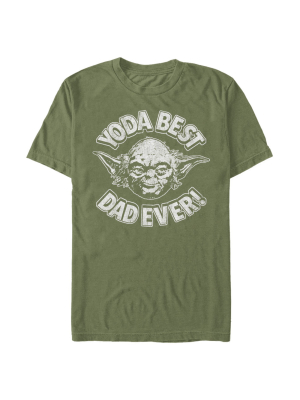 Men's Star Wars Father's Day Yoda Best Dad Ever T-shirt