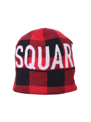 Dsquared2 Logo Intasia Check Beanie