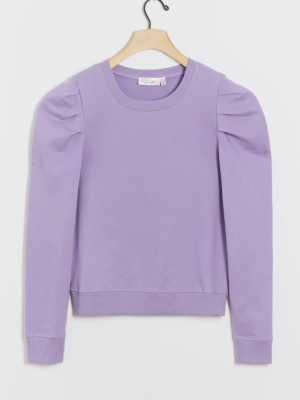 Puff-sleeved Sweatshirt