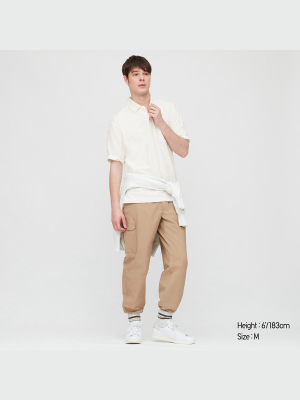 Men Cotton Jersey Oversized Polo Shirt