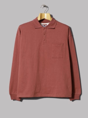 Uniform Bridge Long Sleeve Collar Tee (red)