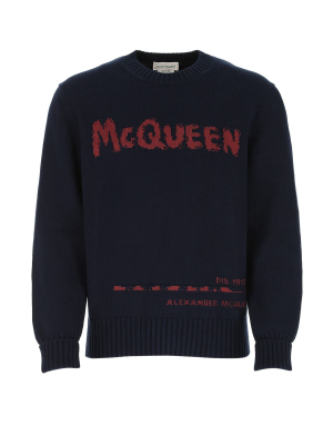 Alexander Mcqueen Graffiti Logo Intarsia Jumper