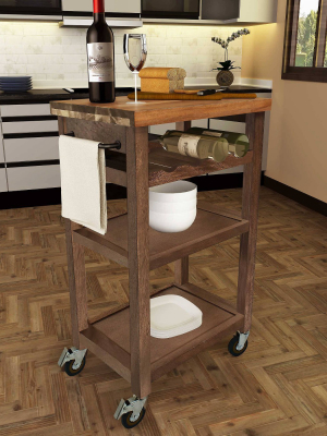 Belden Square Kitchen Cart Gray - Hopper Studio