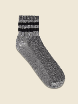 Merino Activity Quarter Crew Sock - Charcoal