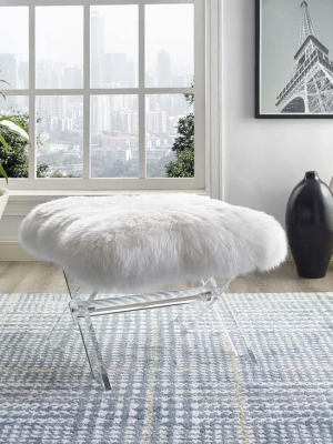 Shelby Sheepskin Bench