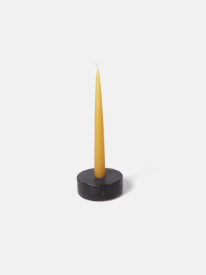 Stone Circle Candle Holder In Black