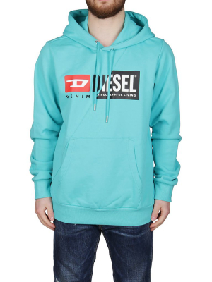 Diesel S-girk-hood-cuty Spliced Logo Hoodie