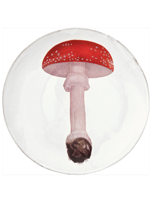 Agaric Fausse Oronge Umbrella Dinner Plate