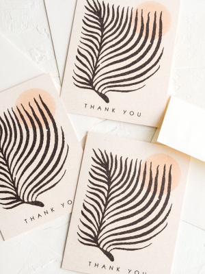 Palm Leaf Thank You Card Set