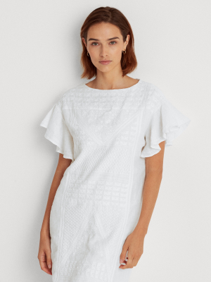 Embroidered Linen Dress