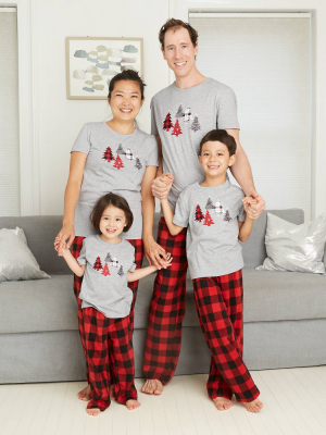 Men's Holiday Tree Matching Family Pajama T-shirt - Wondershop™ Gray