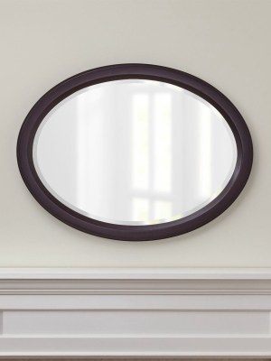 Colette Espresso Oval Wall Mirror