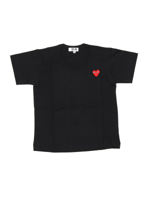 Comme Des Garçons Play Kids Embroidered Heart T-shirt