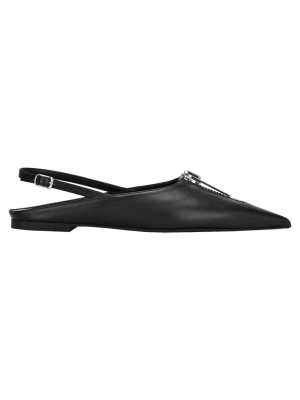 Stella Mccartney Zipit Slingback Flats