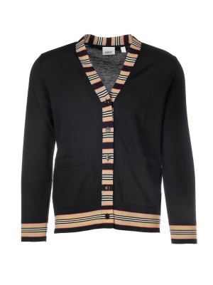 Burberry Icon Stripe V-neck Cardigan