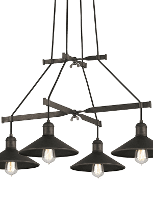 Mccoy 4lt Chandelier Medium Vintage Bronze