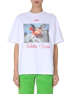 Msgm Nobilta Virtu Graphic Printed T-shirt