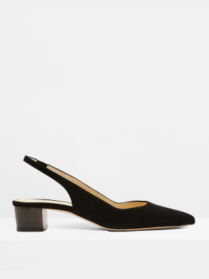 Block Slingback In Suede