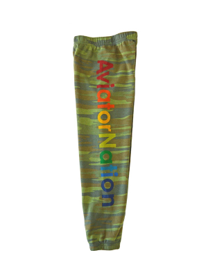 Kid's Aviator Nation Sweatpants - Camo