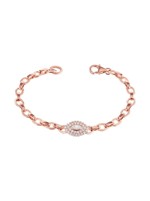 Marquise Link Bracelet - Rose Gold