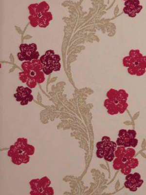 Fontette Wallpaper In Red Color By Osborne & Little