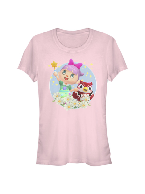 Junior's Nintendo Animal Crossing New Horizons Flower Magic T-shirt