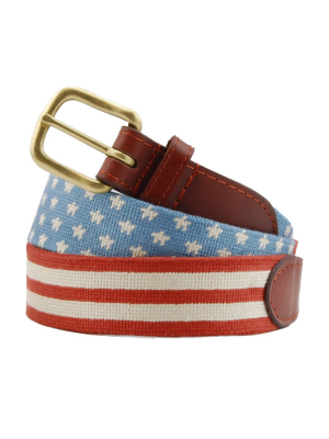 Stars And Stripes Needlepoint Belt