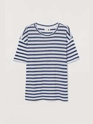 Linen-blend T-shirt