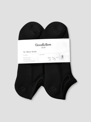 Men's Odor Resistant No Show Socks 6pk - Goodfellow & Co™ 6-12