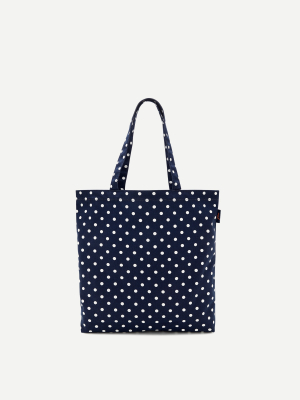 Reusable Everyday Canvas Tote In Polka Dot