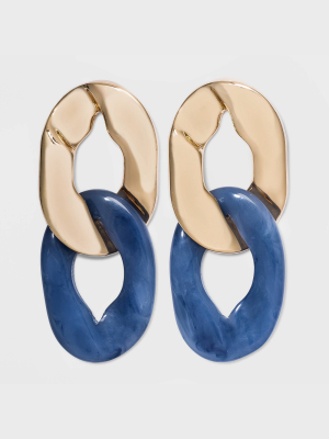 Sugarfix By Baublebar Miniature Linked Earrings - Medium Blue