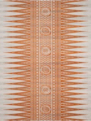 Evoke Tribal Ivory/orange Area Rug