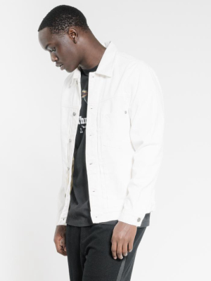 Ryder Oversized Denim Jacket  - Optic White