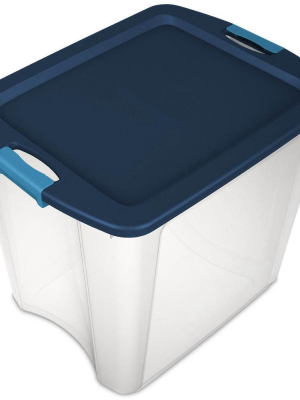 Sterilite 26 Gallon Latch & Carry Plastic Storage Tote Container Box (8 Pack)